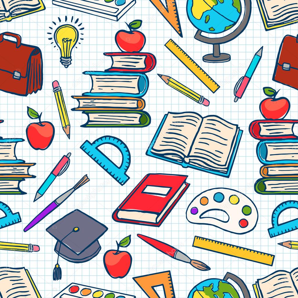 depositphotos 70604711 stock illustration background with school supplies